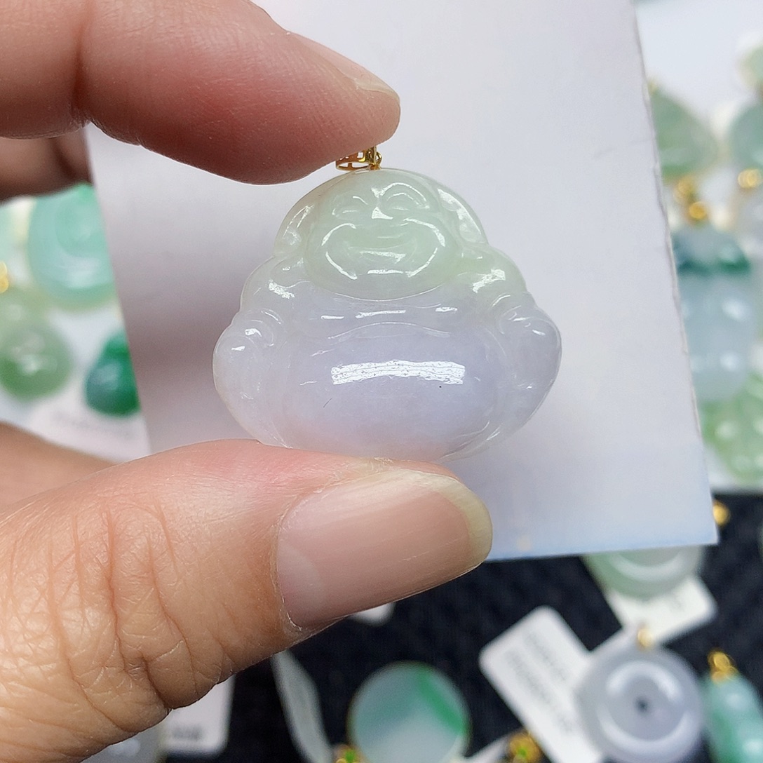 翡翠18K金镶嵌颈饰456789