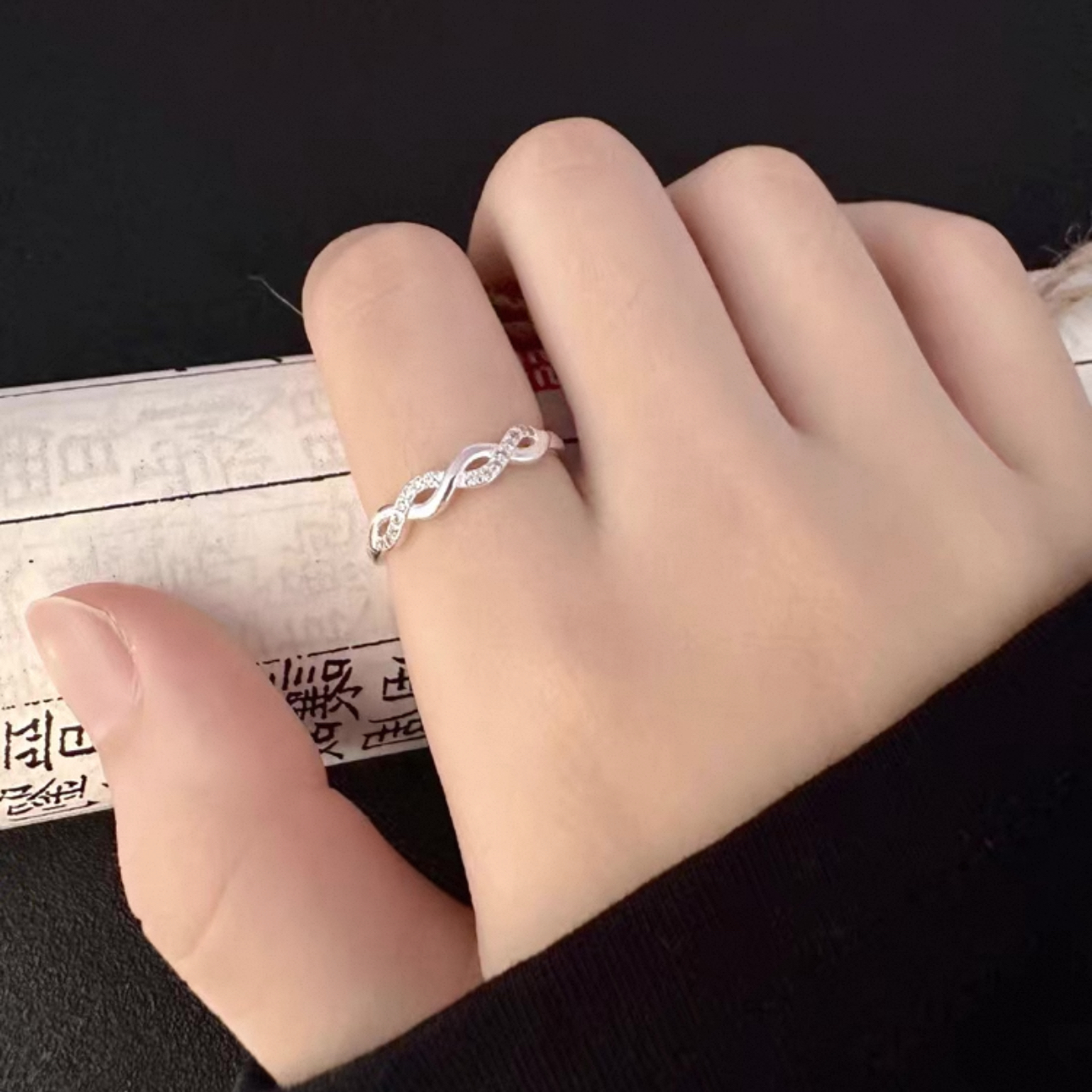 通体  999足银同款 H350星河环绕活口戒指