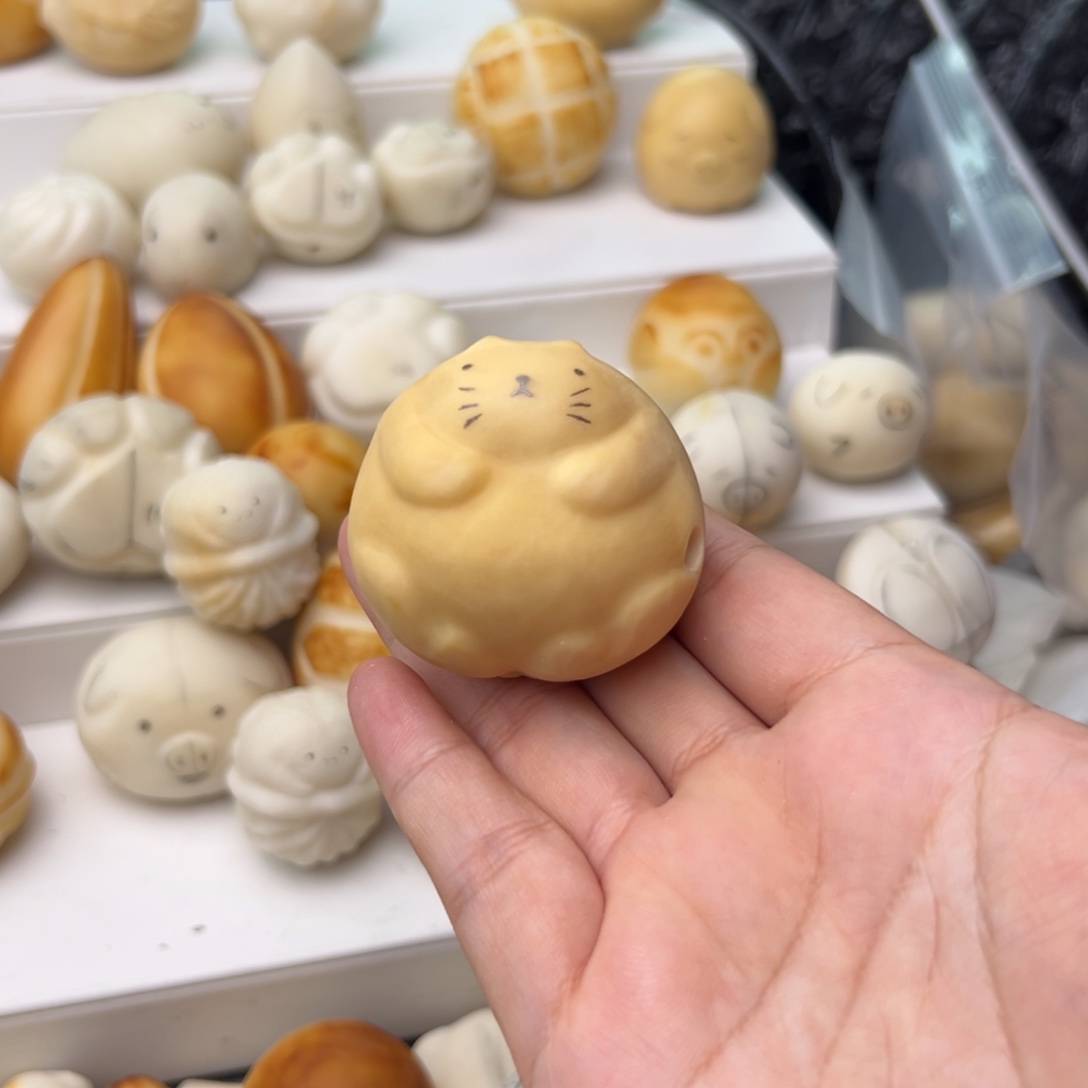 仓***颉把件菩提根/象牙果定制减肥猫画猫头不退换