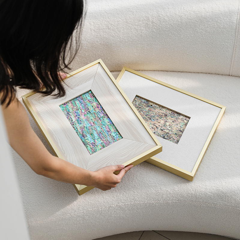 新西兰鲍鱼贝壳装饰画客餐厅卧室家居艺术壁饰挂画小众轻奢工艺画