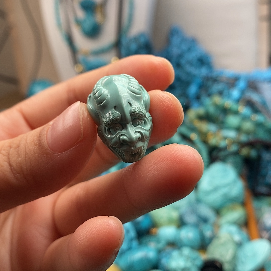 绿松石银S925镶嵌珠宝半成品