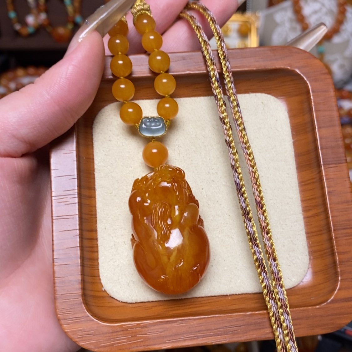 【闪购商品】蜜蜡颈饰未镶嵌项链