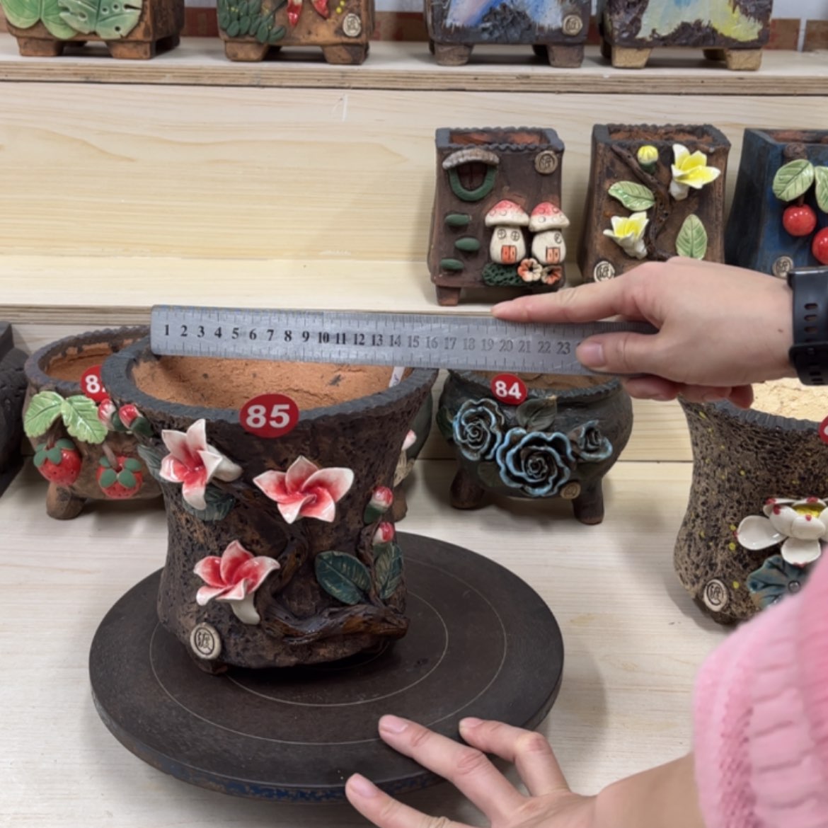 【闪购商品】紫砂花盆85号内口15外高17