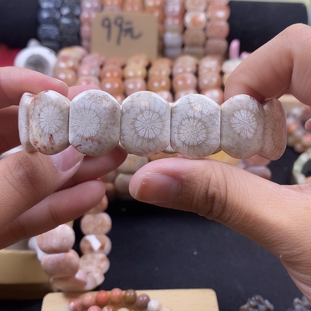 硅化珊瑚（珊瑚玉）未镶嵌手牌 上新9