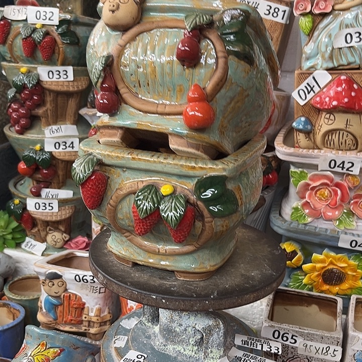 粗陶材质多肉花盆