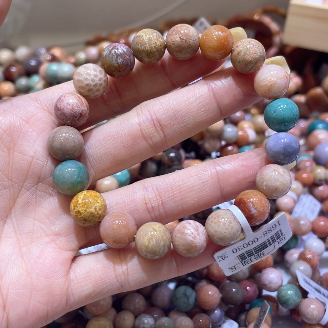 未镶嵌手链硅化珊瑚（珊瑚玉）059