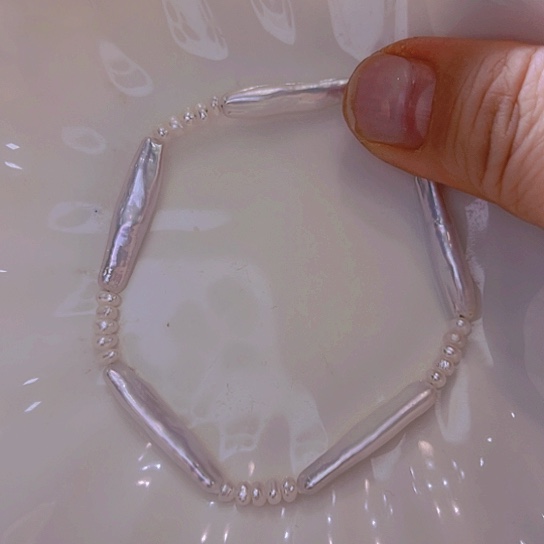 淡水珍珠手绳合金