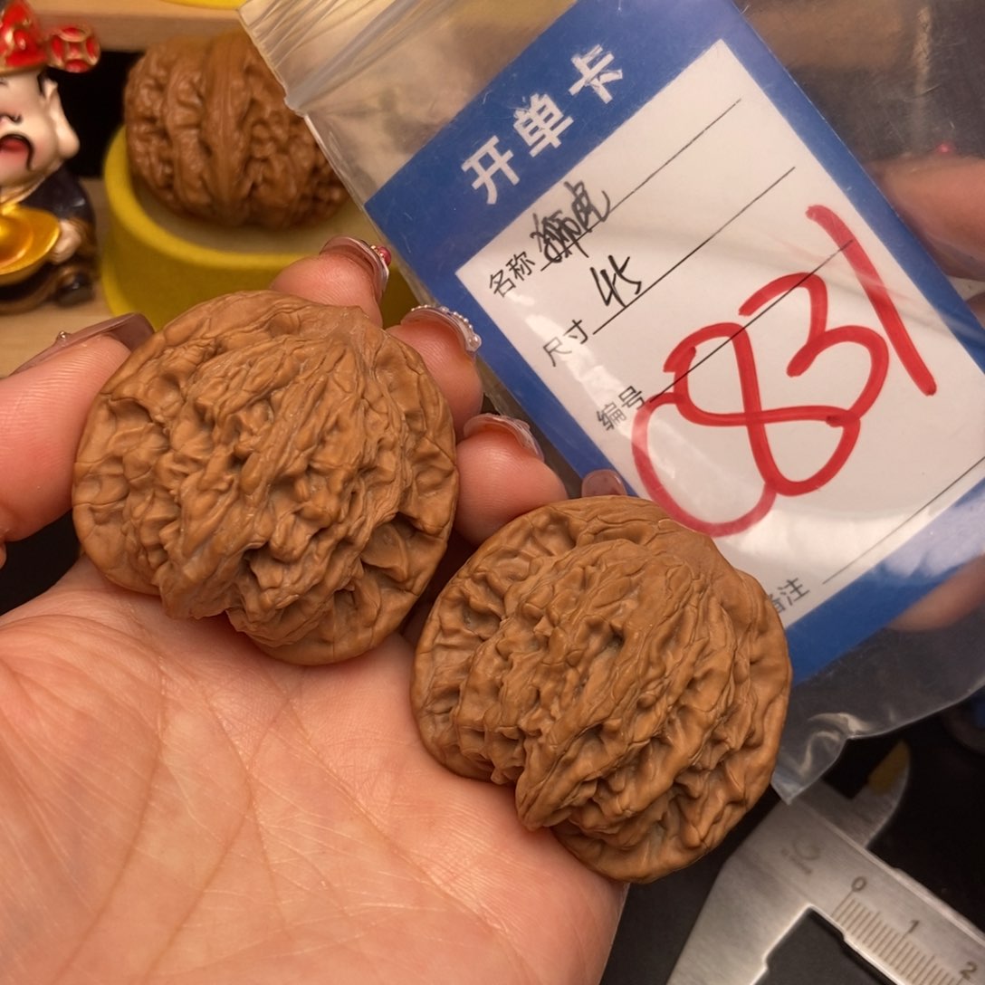 桃核吊坠核桃虎头