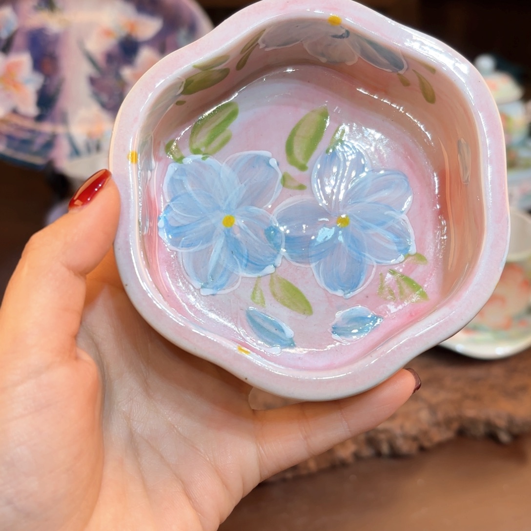 景德镇手绘高温釉下彩陶瓷茶具