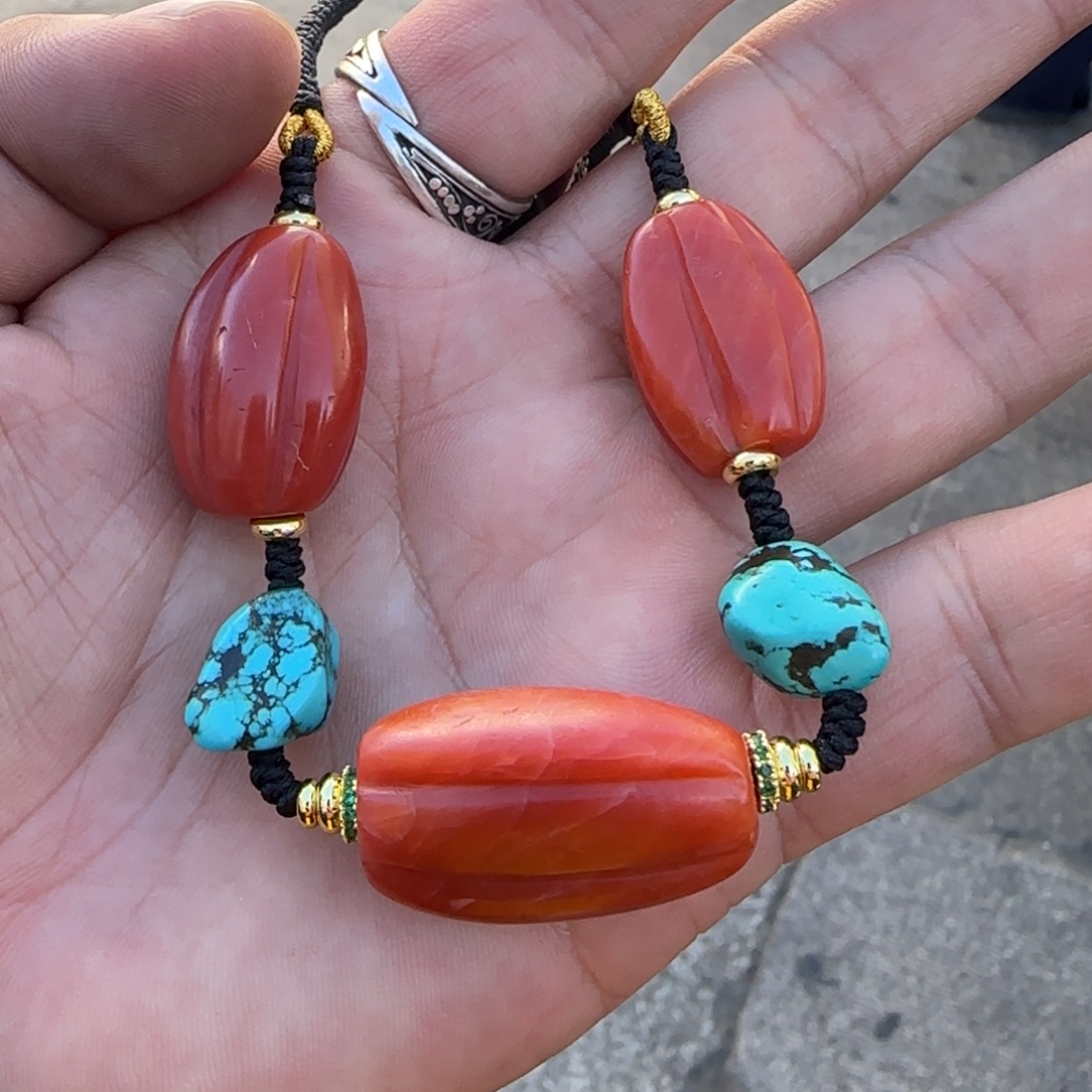 南红玛瑙未镶嵌手链