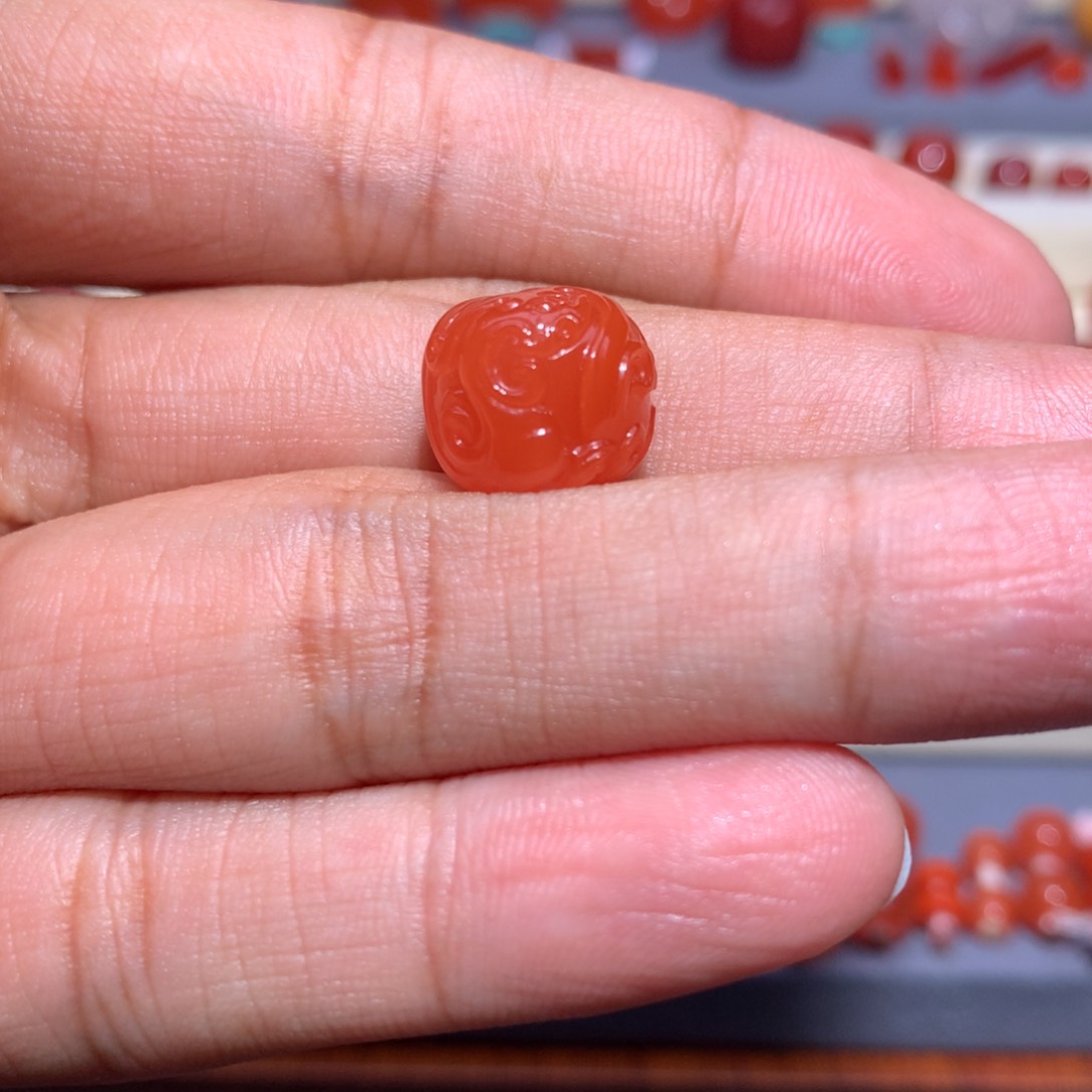 南红玛瑙仿古龙老型11+10未镶嵌