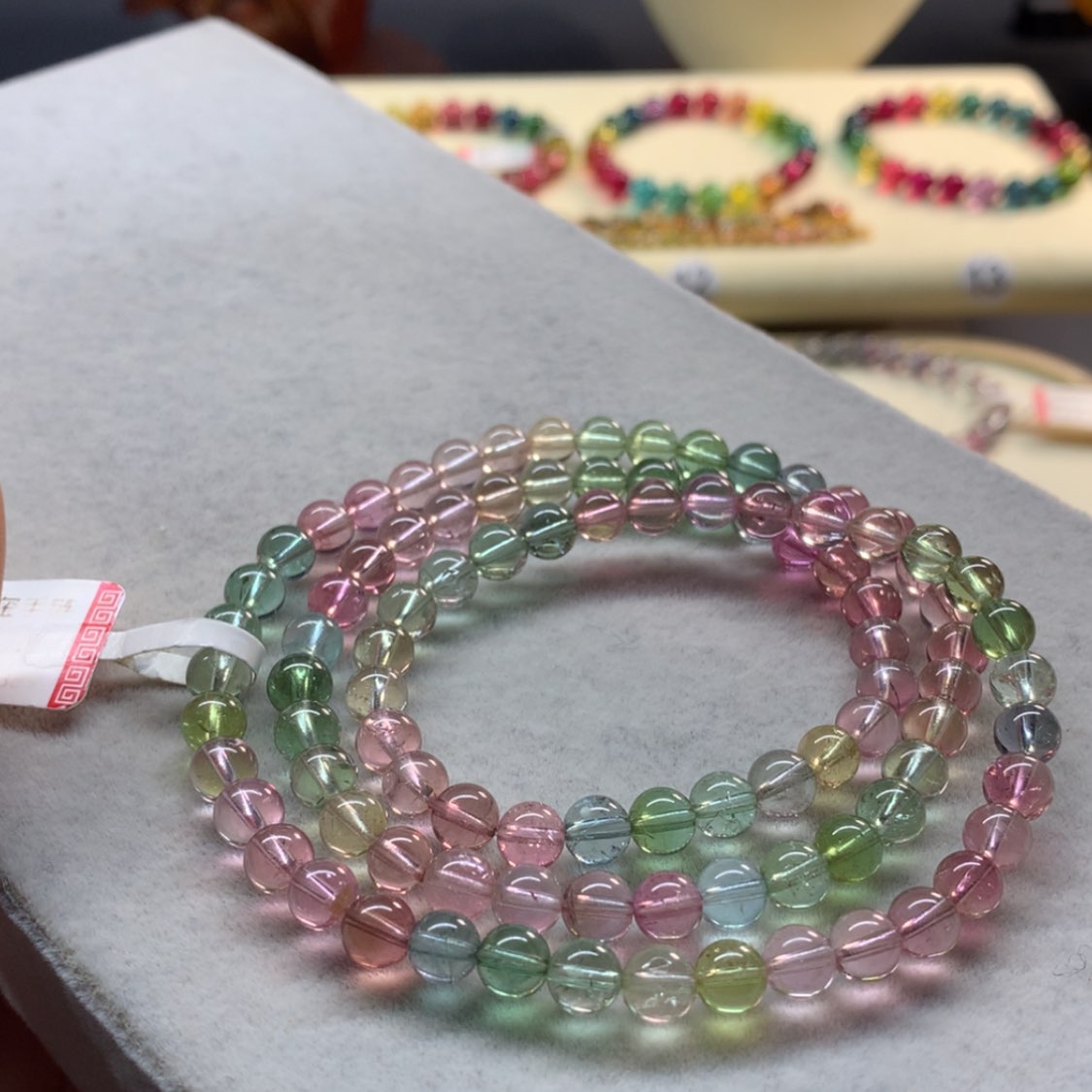 【闪购商品】未镶嵌手链碧玺荧光人鱼多圈5.8