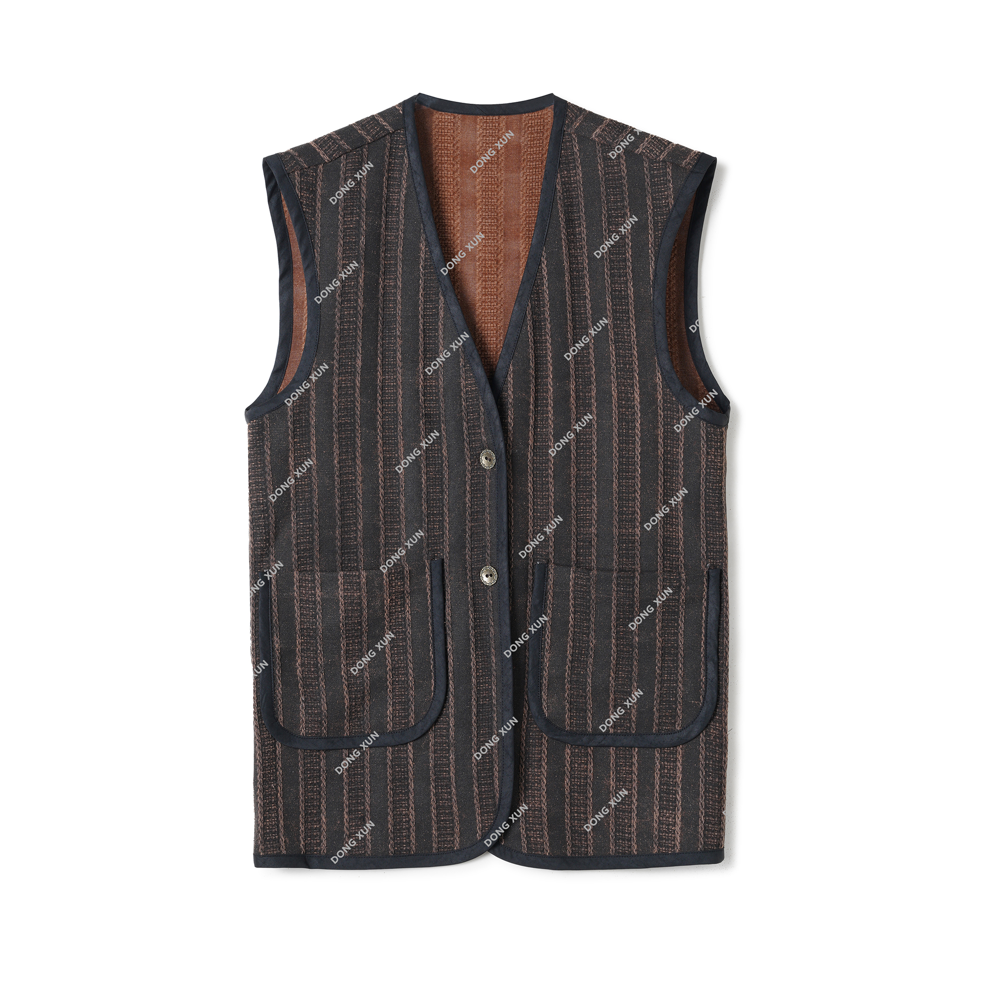 【吉祥】满分柞蚕丝 新中式老钱风马甲DX24AM0016