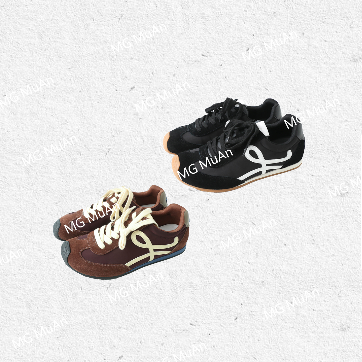 木岸【复古老钱德训】MUAN定制复古运动德训鞋单鞋女LL-725-571