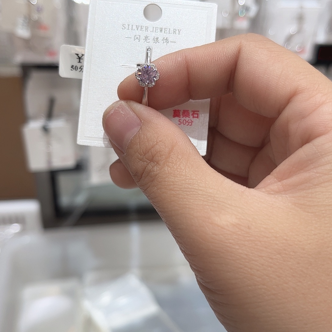 合成立方氧化锆纯银戒指83