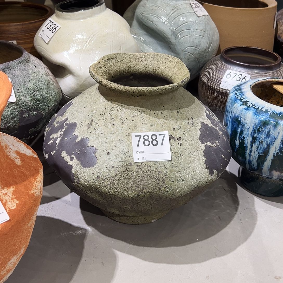 瓶7887高25口10陶瓷花瓶无孔