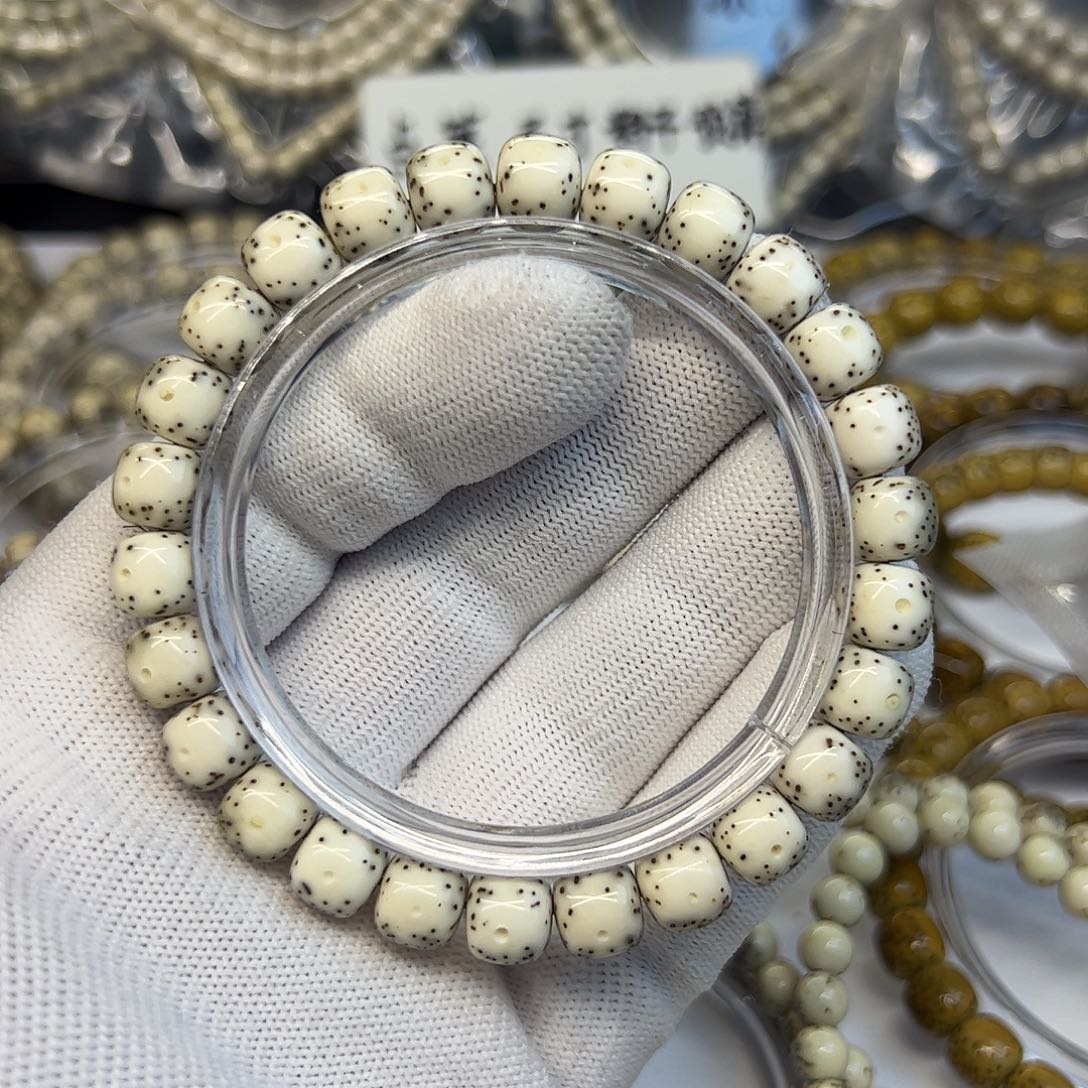 星月菩提手串骨瓷白大留白9✖️8