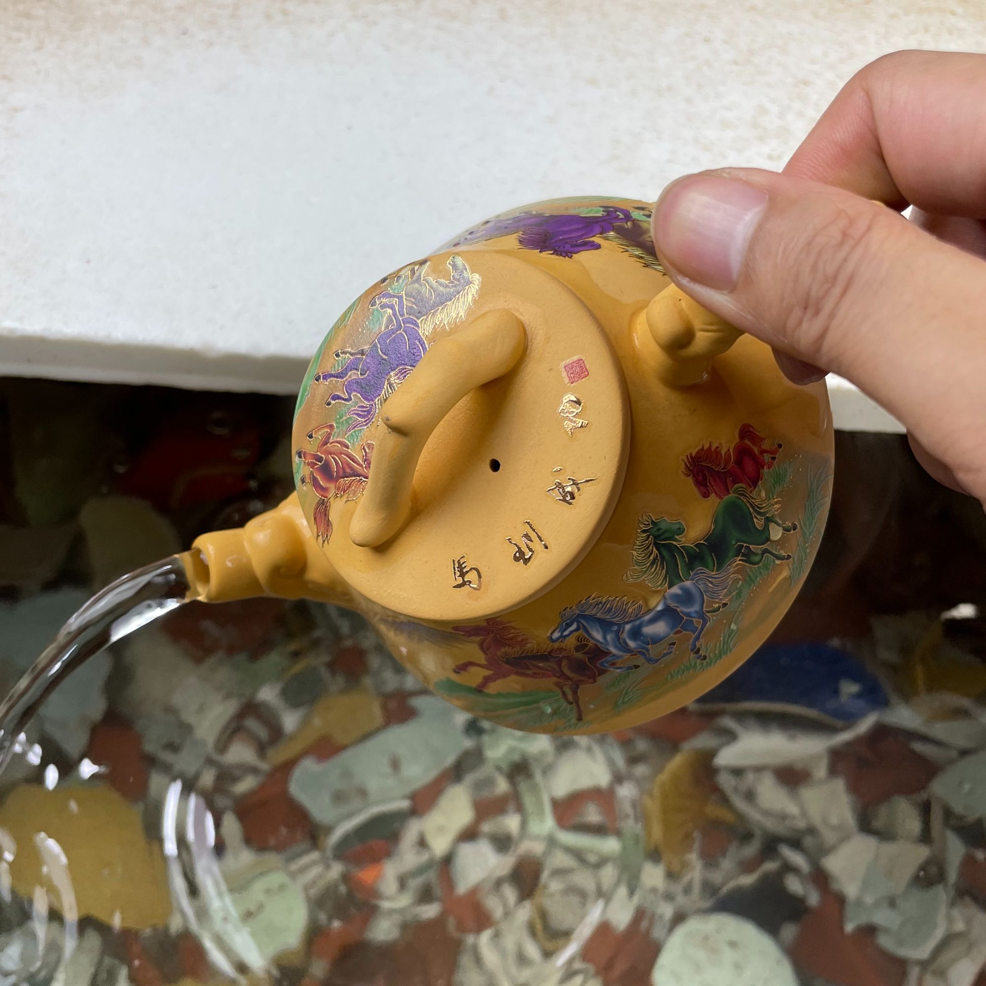 【闪购商品】马到成功黄金段泥石瓢壶M