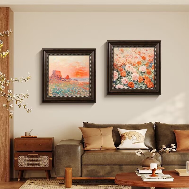 费迪南德客厅装饰画法式浪漫花海餐厅挂画中古风卧室床头画FR55