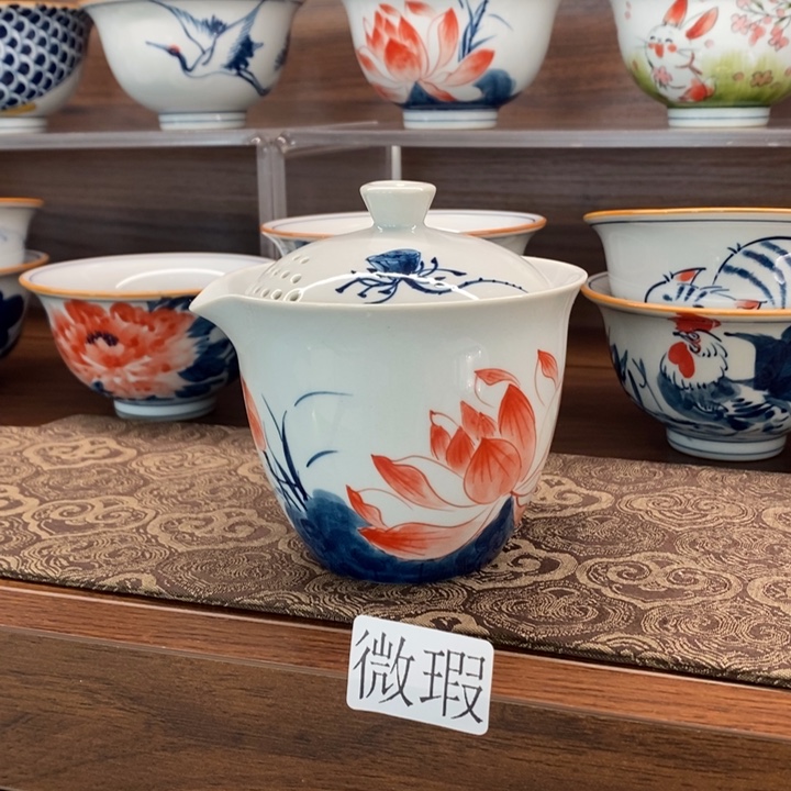 釉下老陶泥手工绘制