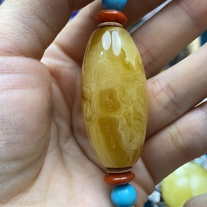 琥珀颈饰未镶嵌吊坠