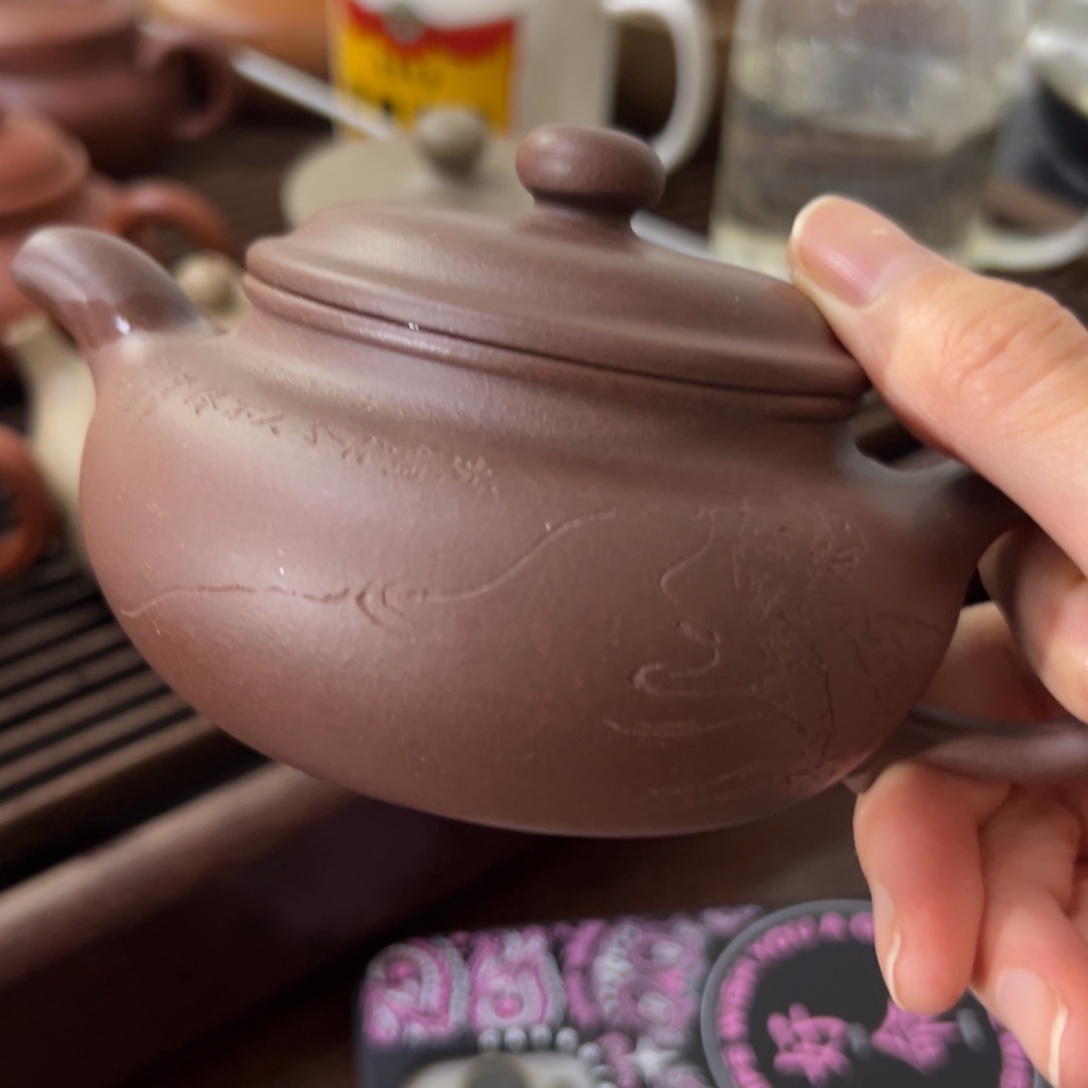 众***料茶壶紫砂老紫泥单壶180