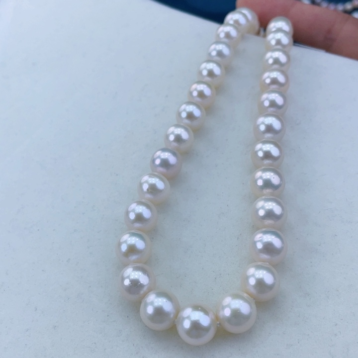 淡水珍珠颈饰银S925镶嵌卡10-11炫彩高品