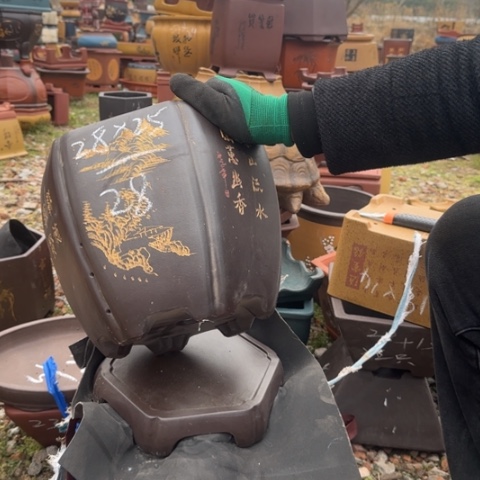 红陶紫砂花盆盆景盆栽