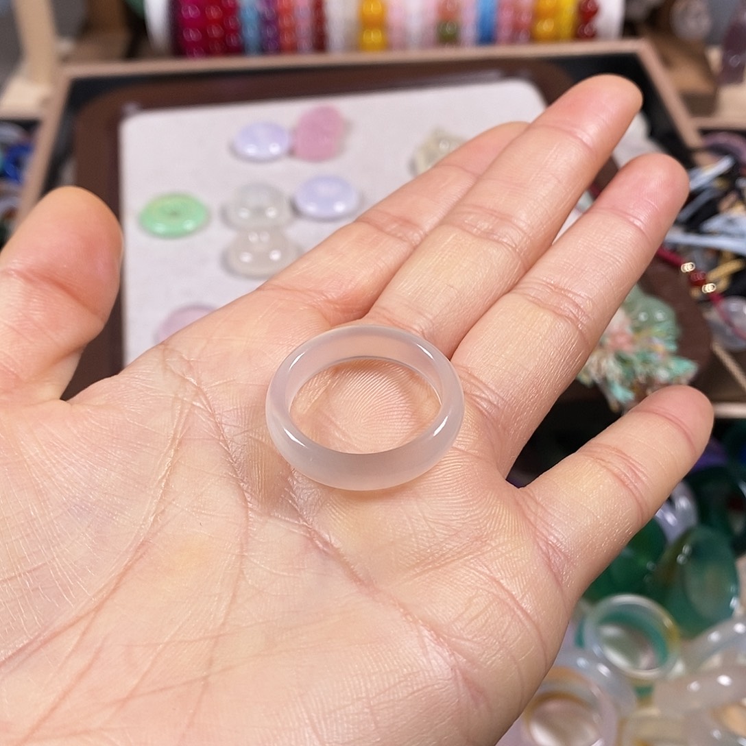 玛瑙/玉髓戒指未镶嵌煎*羊