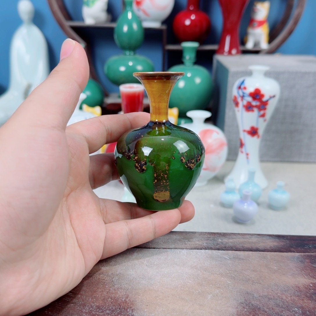 陶瓷手工小花器摆件
