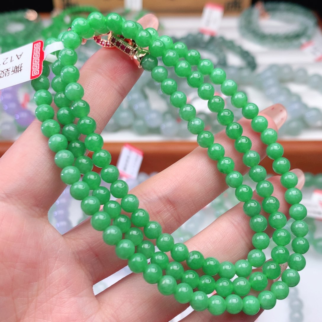 翡翠手链未镶嵌翡翠5mm