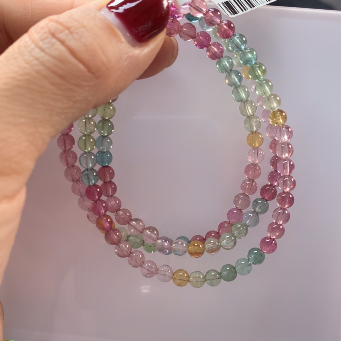 未镶嵌手链碧玺4.6左右