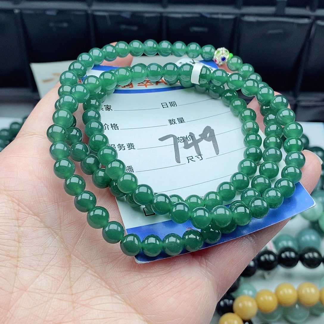 翡翠毛衣链未镶嵌