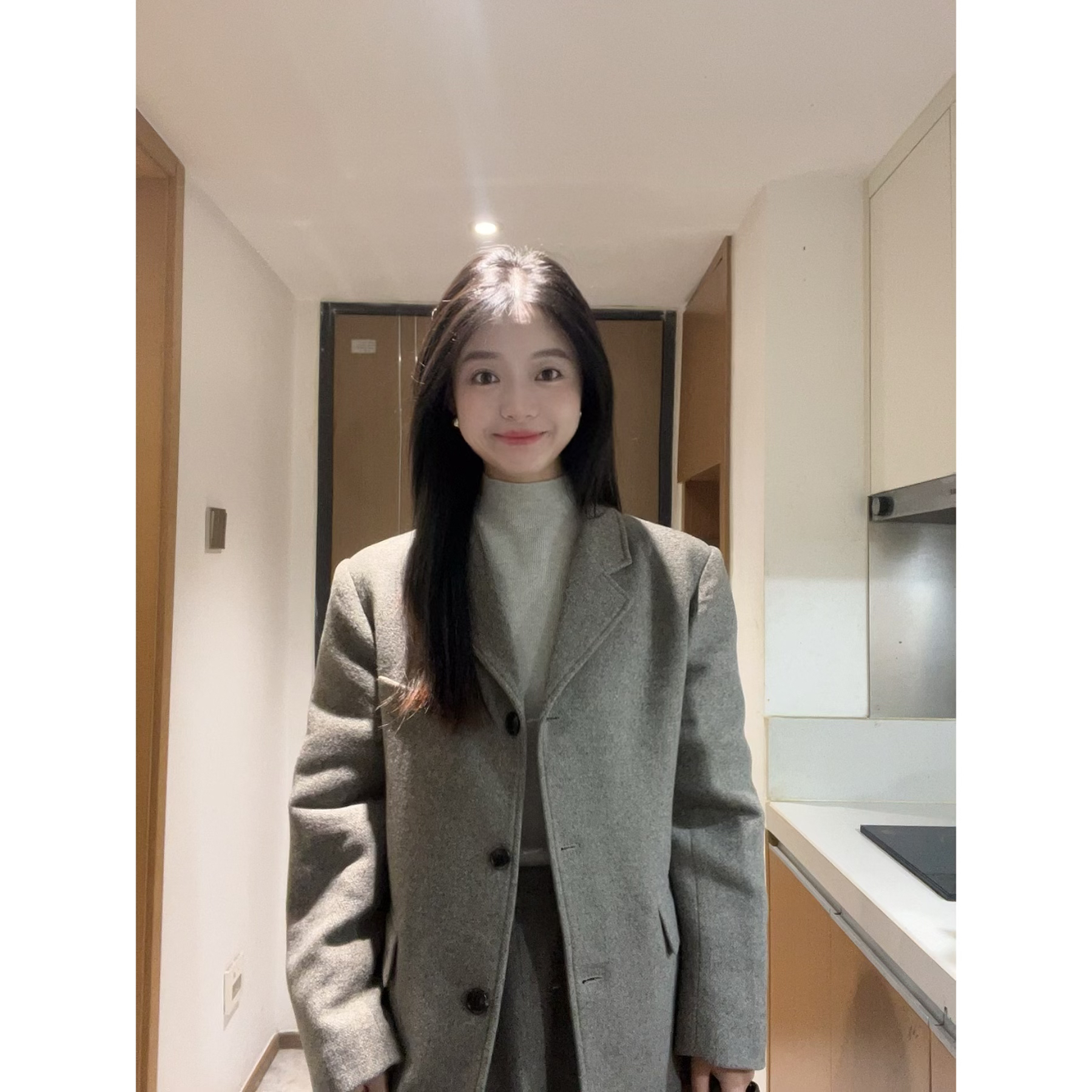 【羊毛套装】秋冬通勤加厚保暖西装领外套