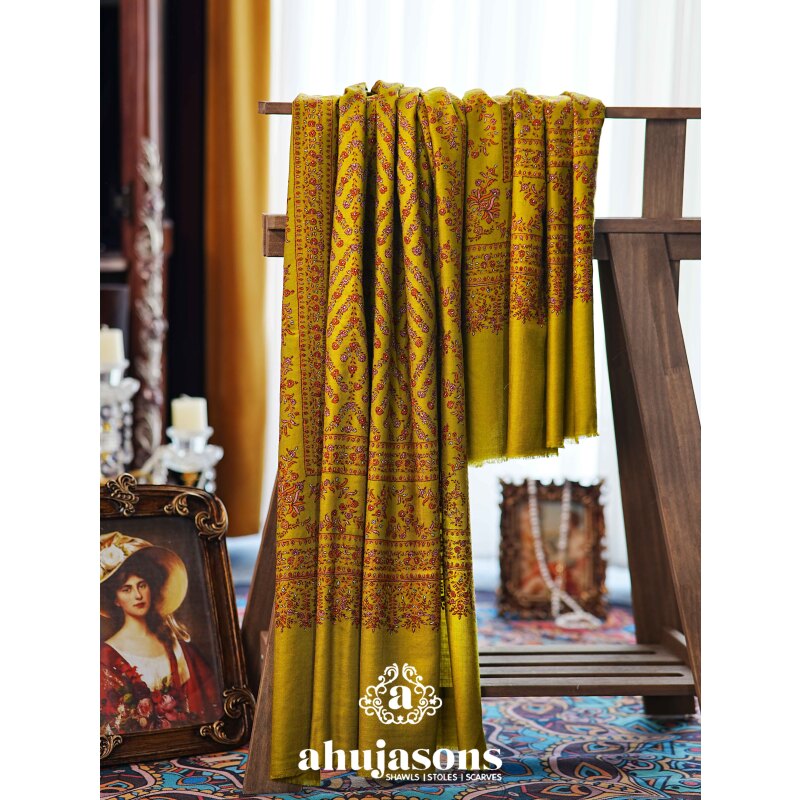 克什米尔pashmina披肩围巾藤蔓绣 100*200 60065-28