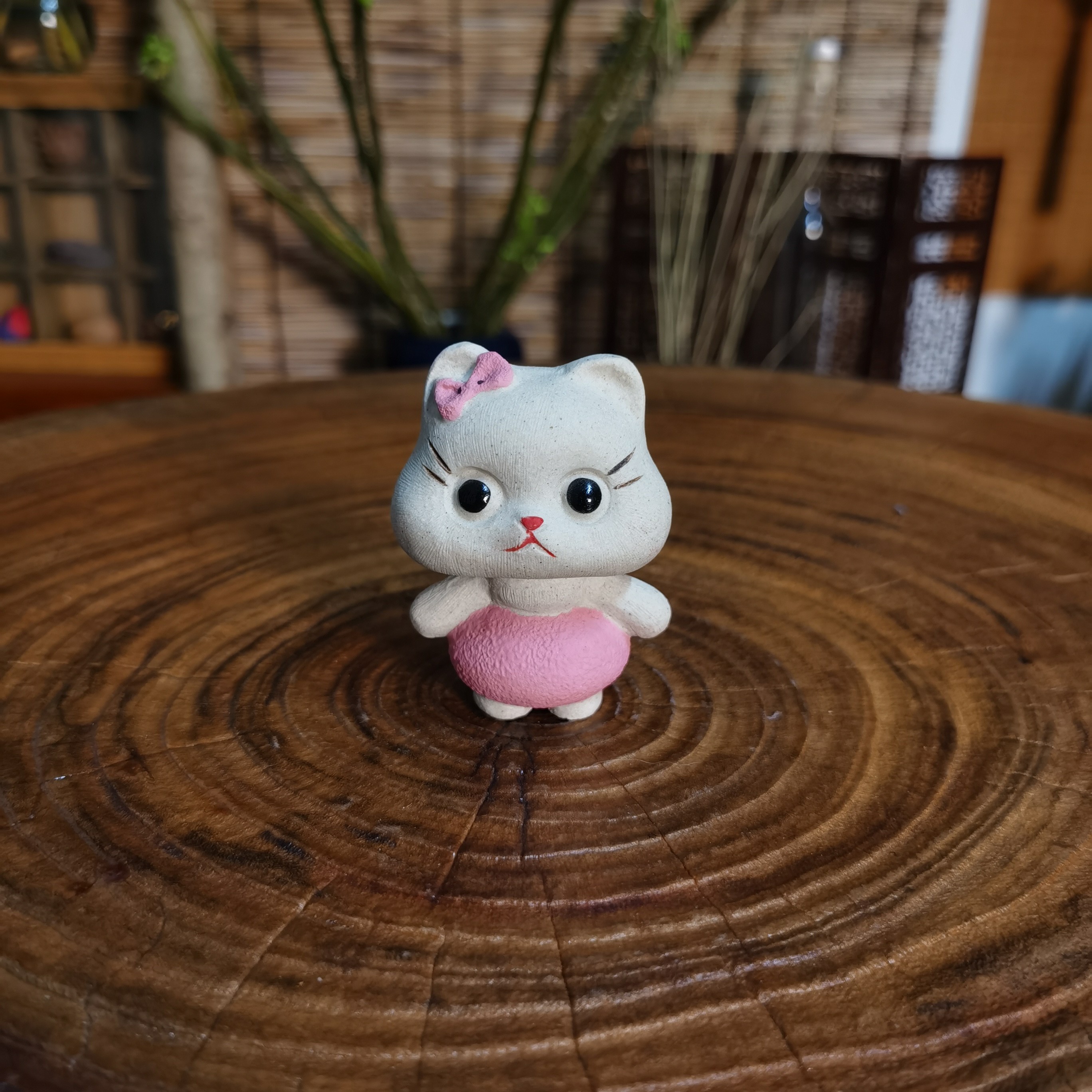 紫砂茶宠摆件可爱小猫