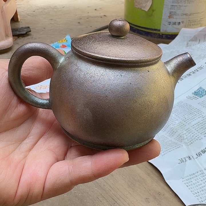 壶建水紫陶紫泥柴烧壶