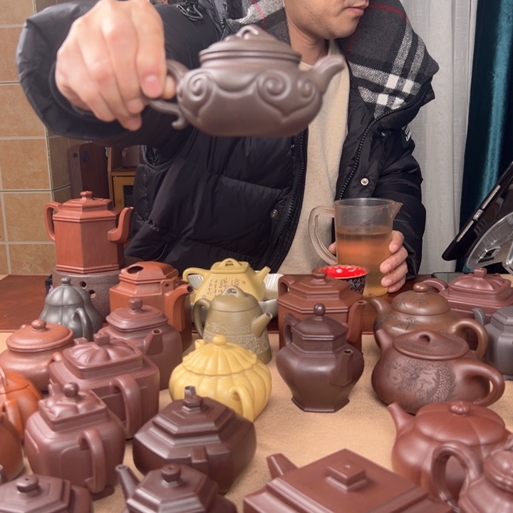 紫砂茶壶赛*秋天青仿古如意