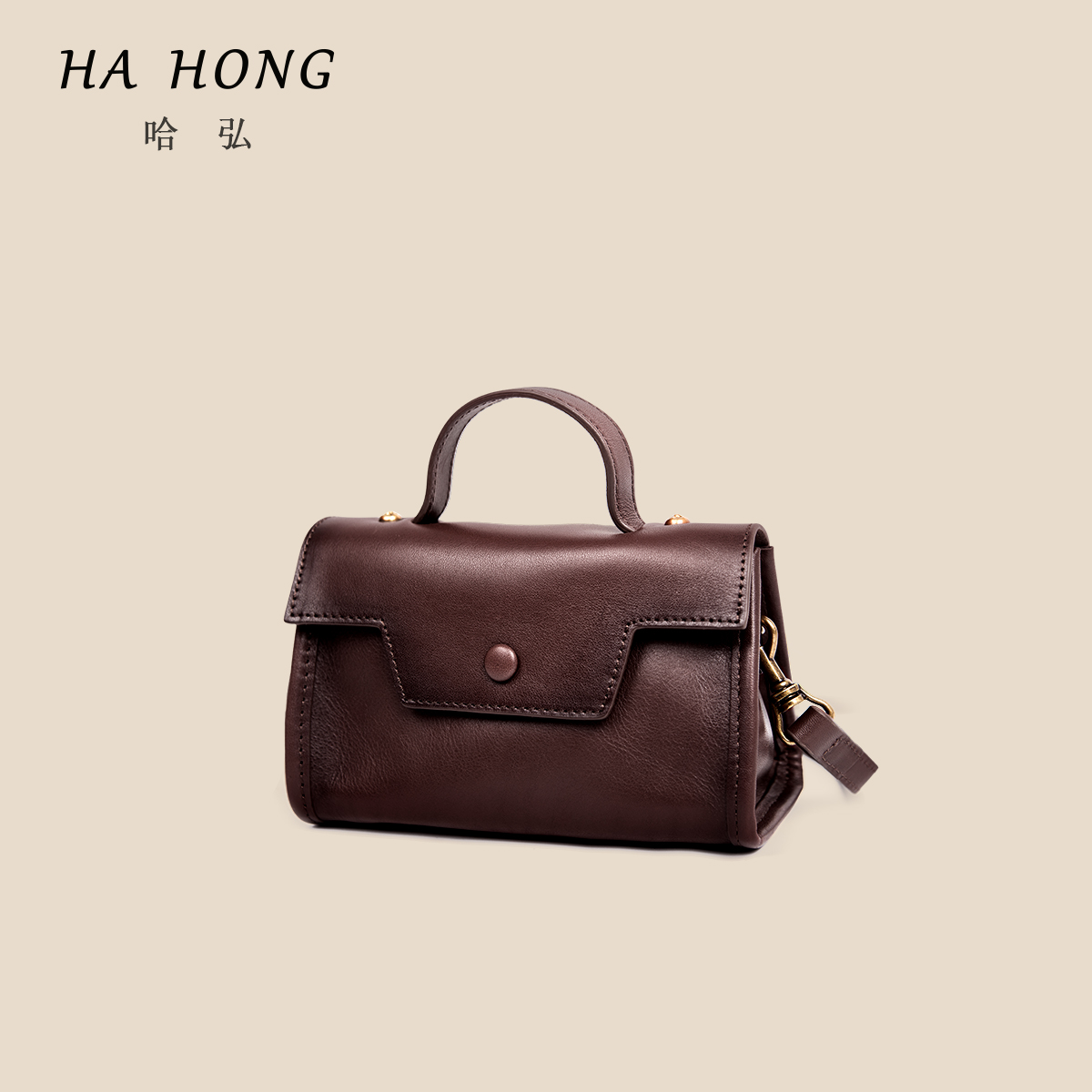 2025秋冬新款头层牛皮设计高级复古头层牛皮定制休闲个性斜挎包