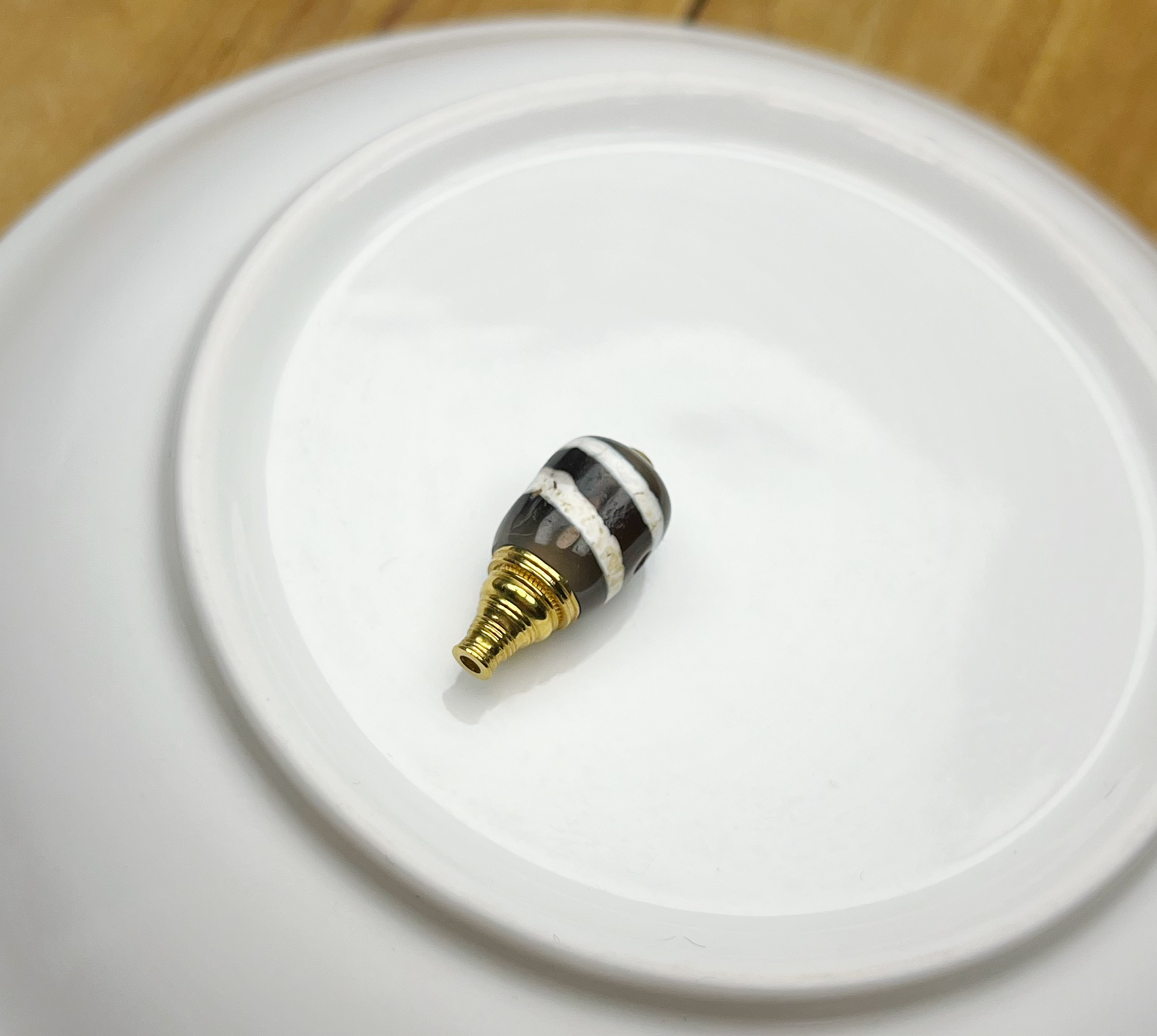 尼泊尔七线线珠改制三通佛头