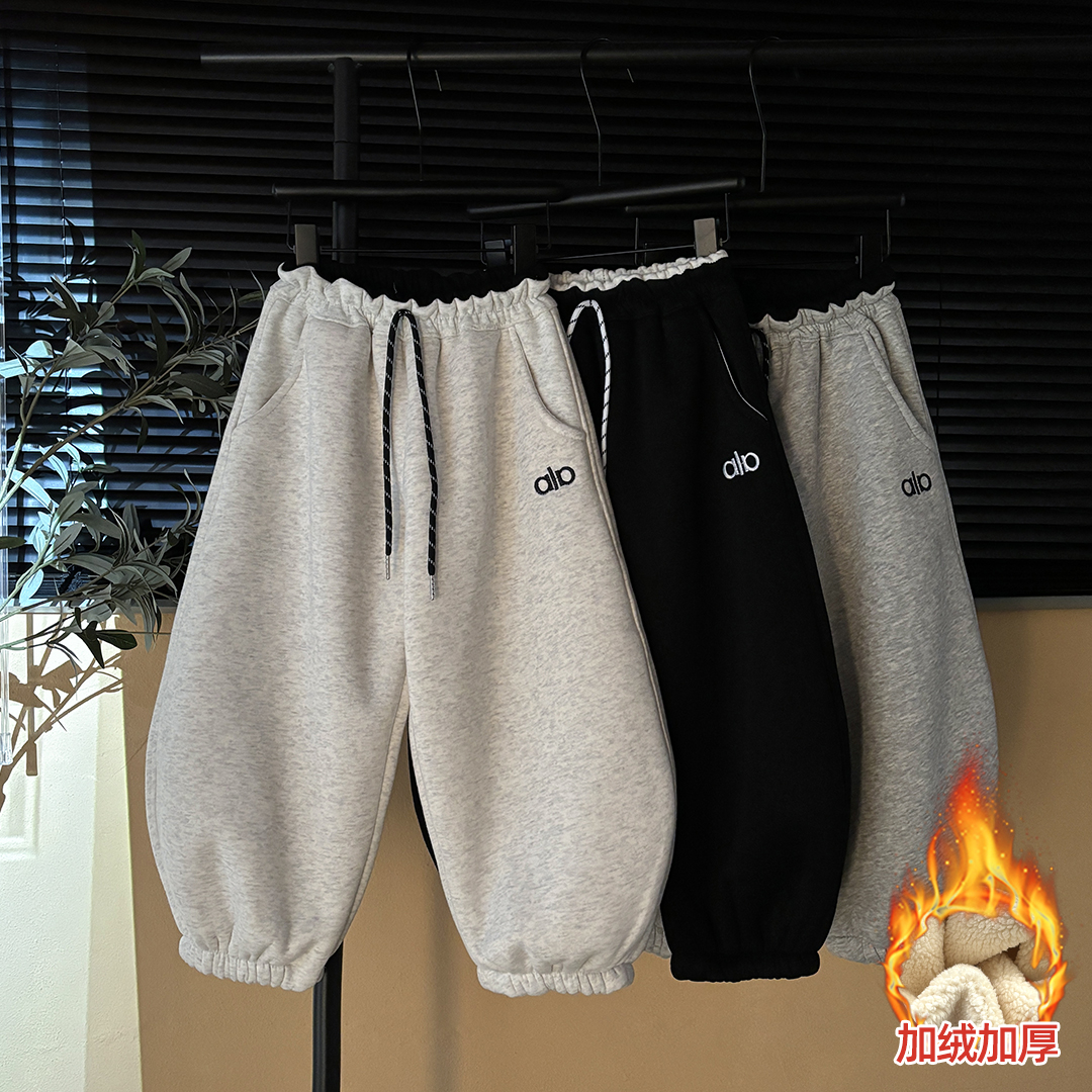 【超厚600羊羔绒】儿童冬季加绒加厚棉质卫裤中大童韩版弯刀裤男