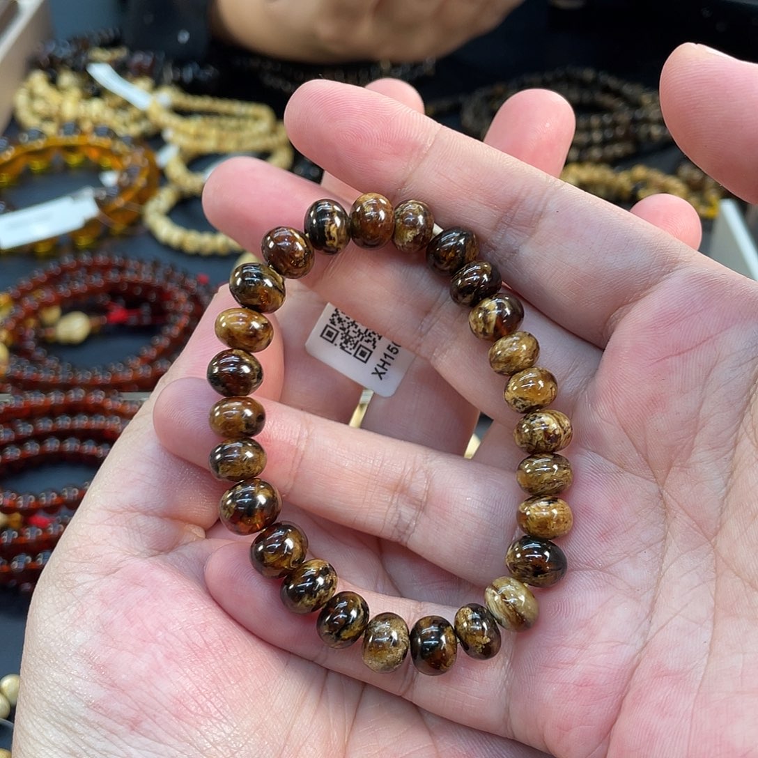 琥珀未镶嵌裸石9mm花珀