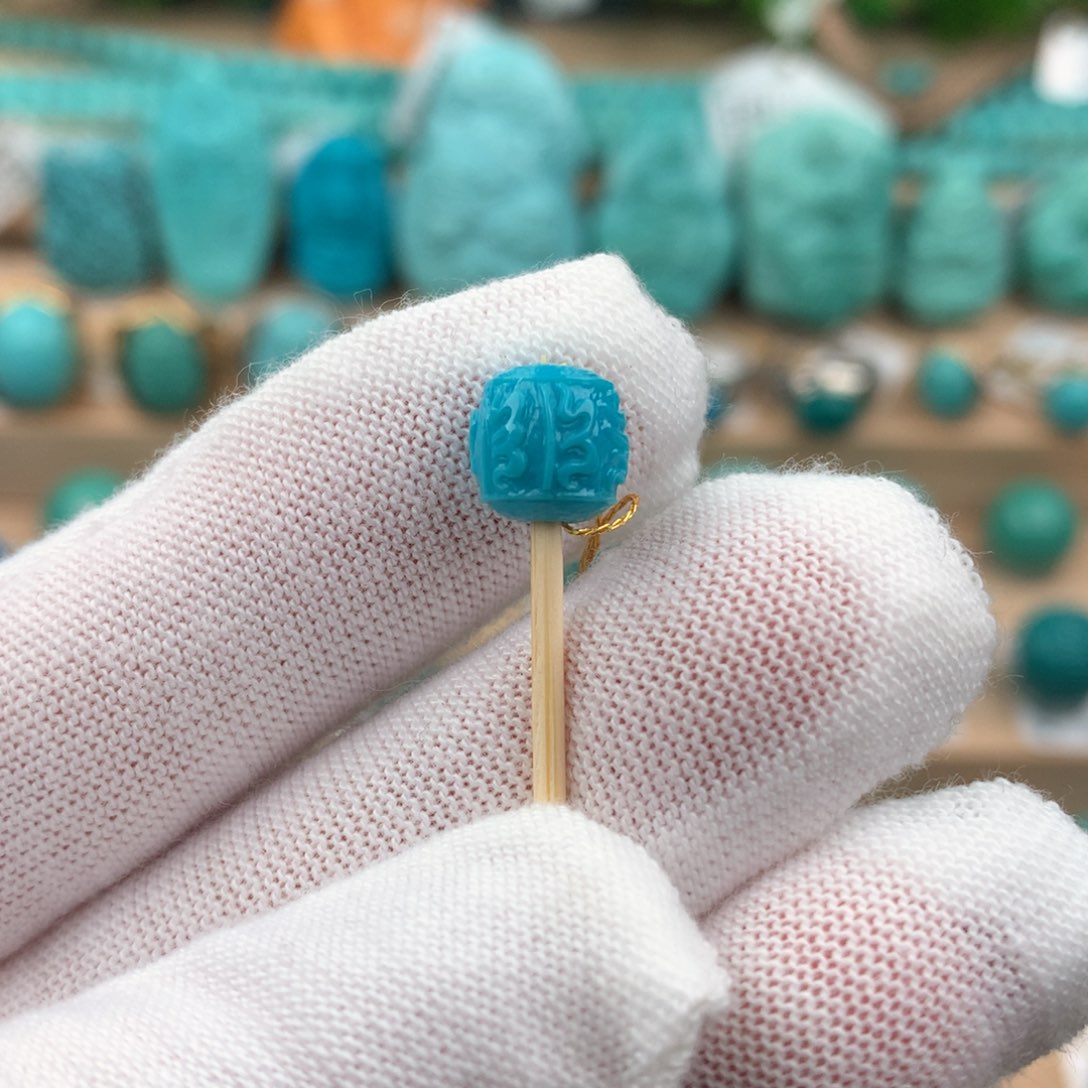 绿松石配饰未镶嵌卡8*8