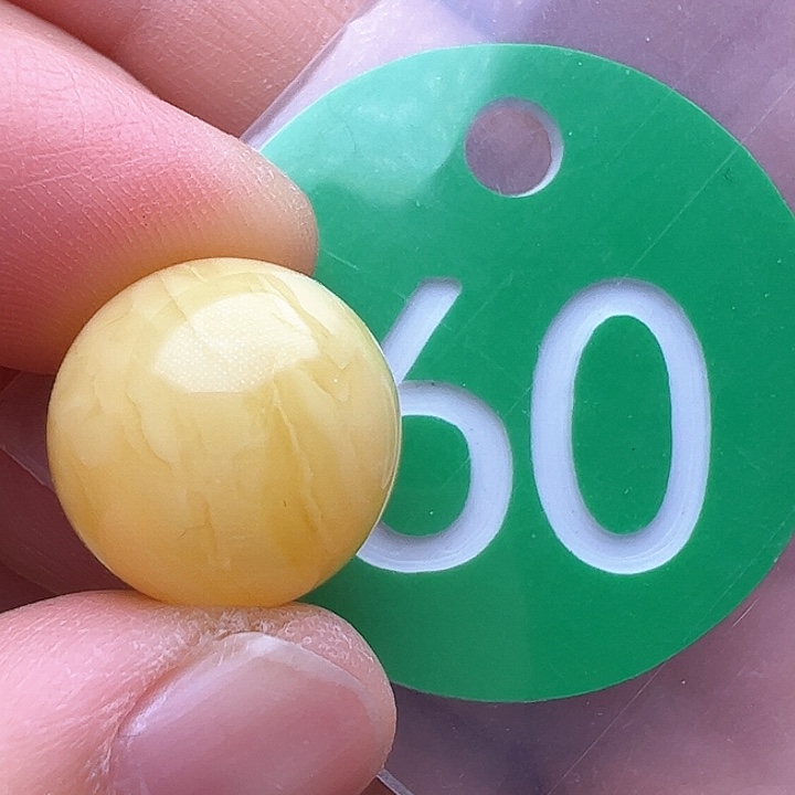 蜜蜡裸石未镶嵌花粉15m m