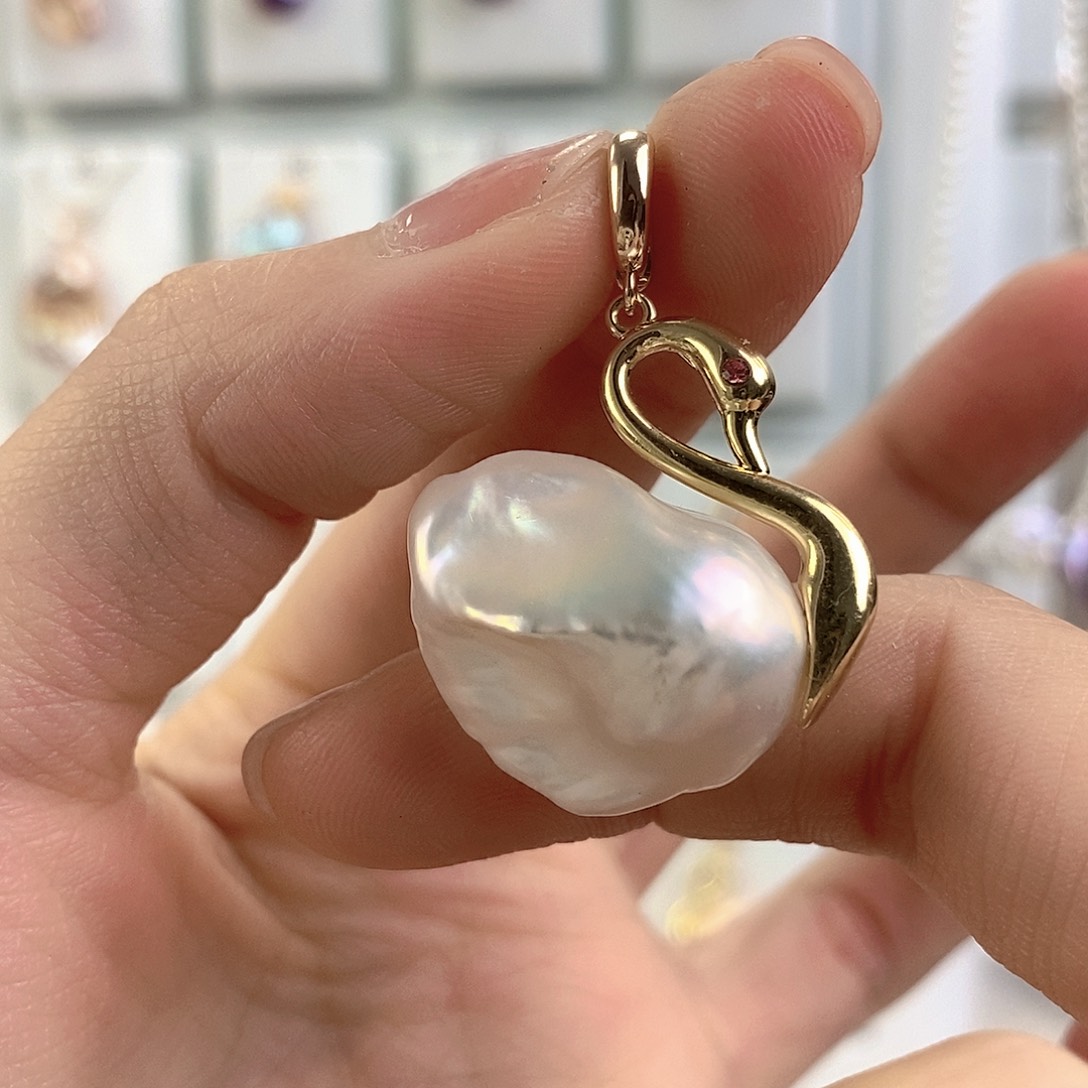 淡水珍珠颈饰银S925镶嵌