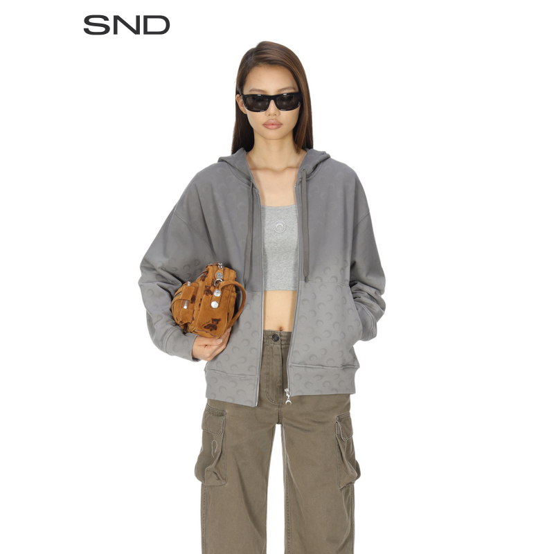sndstyle【MARINE SERRE 设计师品牌】SND AW25 月亮拉链开衫卫衣