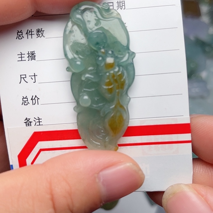 翡翠颈饰未镶嵌金鱼
