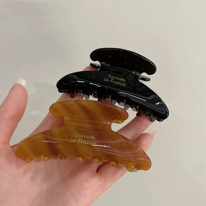 高级感~韩国高端中号抓夹鲨鱼夹盘发百搭洋气发夹后脑勺夹子发饰