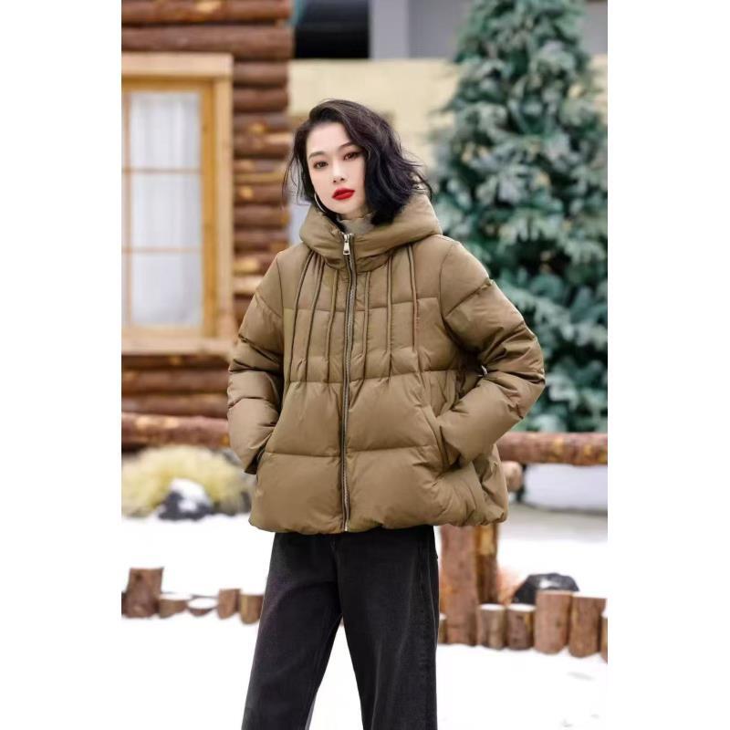 056连帽款白鸭绒羽绒服女款90-150斤