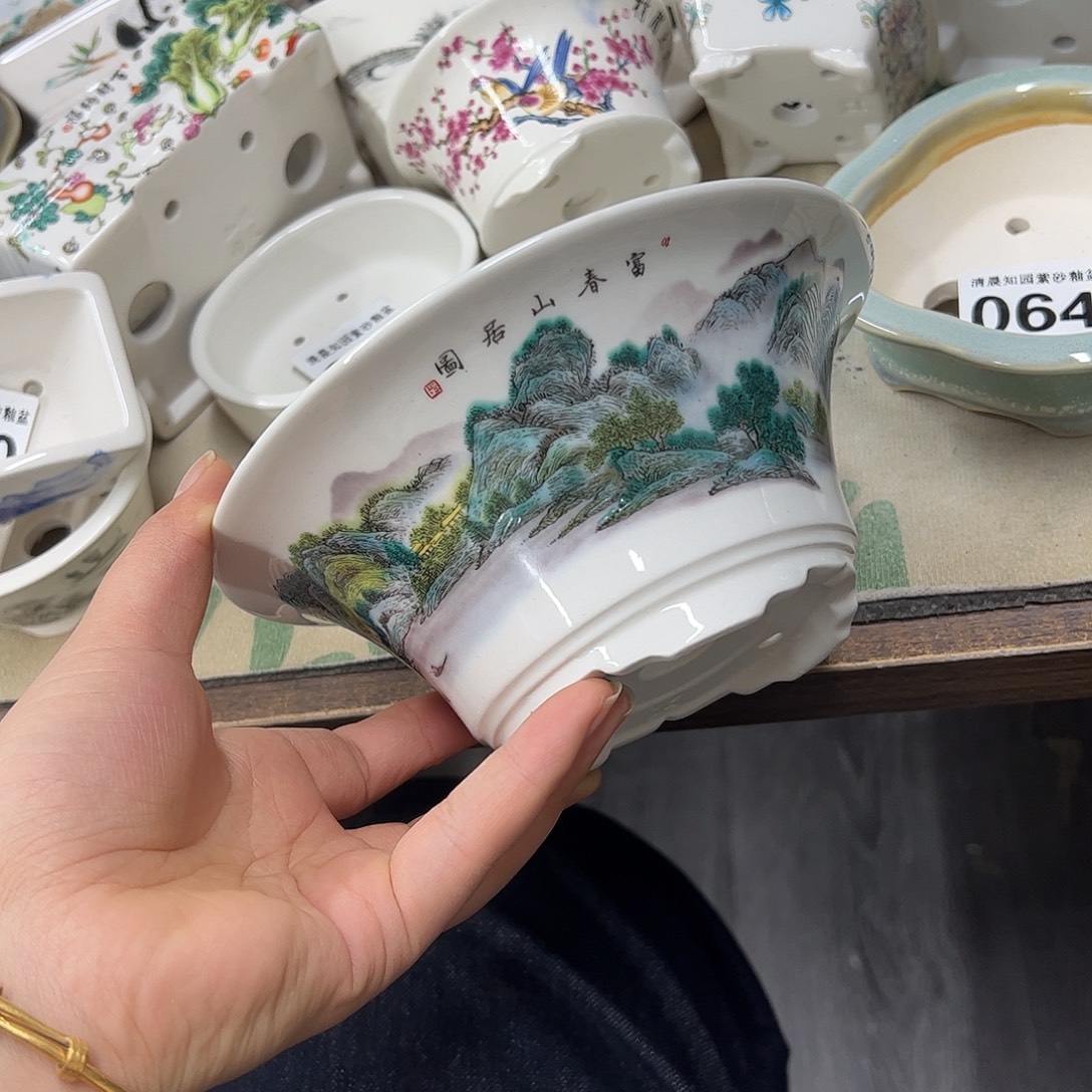 紫砂花盆947号瑕疵17/7cmm